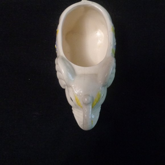 VINTAGE HAPPY ELEPHANT POTTERY PLANTER - Picture 3 of 7